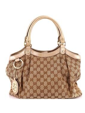 Gucci Sukey Tote Gg Canvas With Leather #353744G98B